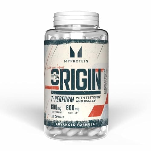 Image of Myprotein Origin T‑Perform – Testosterone Support Capsules – Testofen® & KSM‑66® Ashwagandha, Zinc, Vitamin D & Premium Herbal Extracts – 120 Capsules | Natural T-Booster for Strength & Recovery