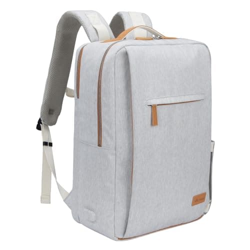 Image of Hp hope Laptop Backpack Men Women for Travel, Durable Backpacks Carry On, with USB Charging Port, Fits 15.6-17 inch Laptop, Waterproof Resistant Luggage Business College Bag 29L Off White