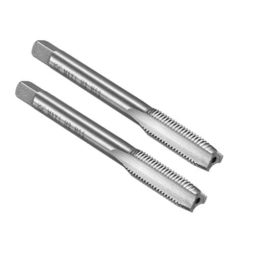 Image of sourcing map Metric Machine Tap M8 x 1 H2 High Speed Steel 3 Straight Flutes Screw Tapping Threading Machinist Repair DIY Tool 2pcs