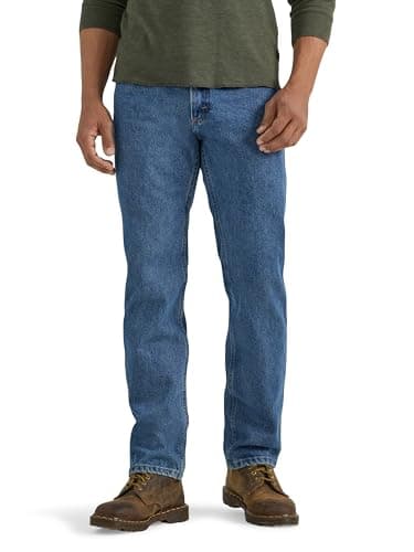 Image of Wrangler Authentics Men's Authentics Classic Regular-fit Jean, Stonewash Dark, 34W / 30L