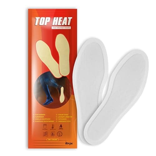 Image of Nivja Top Heat Foot Warmers – 8 Hours Warmth – Air Activated – Instant – 100% Natural Heat (Pack of 1, Small)
