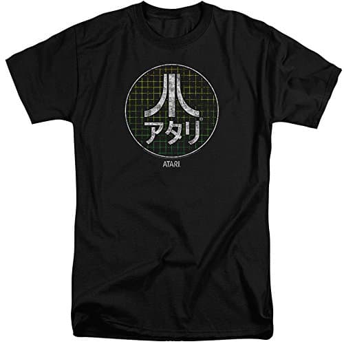 Image of Atari Mens Japanese Grid Tall T-Shirt, X-Large, Black
