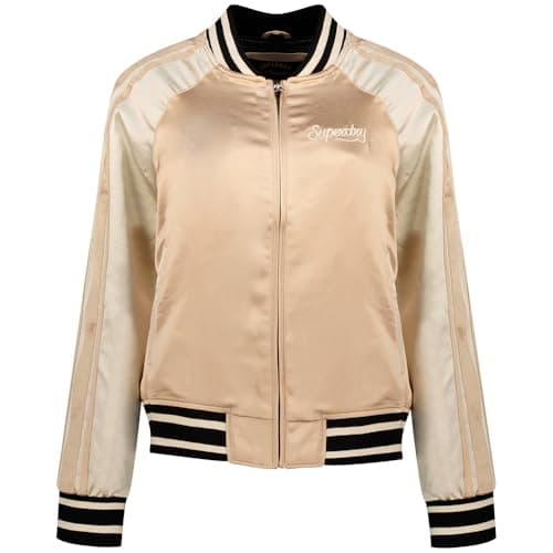 Image of Superdry Suikajan Embroidered Bomber Jacket 2XS Beige