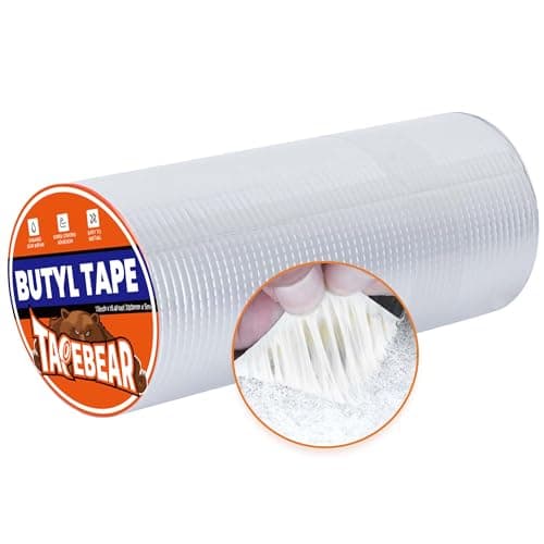 Image of TAPEBEAR Butyl Tape for Roof and Leak Repair, Waterproof Sealing Tape Silver Aluminum Tape For Window, Glass, Silicone & EDPM Patching Pipe Sealing, Outdoor Use, 300mm x 5m