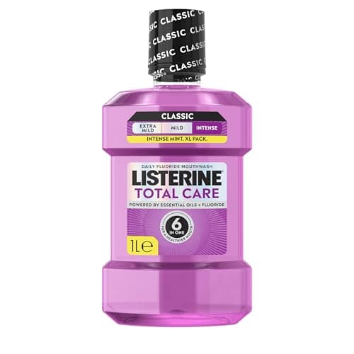 Image of Listerine Total Care Intense Taste Classic Antibacterial Mouthwash (1000ml), Fresh Mint Blast Flavour With 6-in-1 Benefits