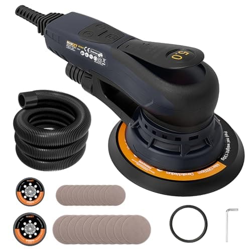 Image of MAXXT Brushless 5.0mm Random Orbital Sander 230V Multi-Function 125mm&150mm Variable Speed Electric Orbital Sander with 10 Sanding Discs for Woodworking