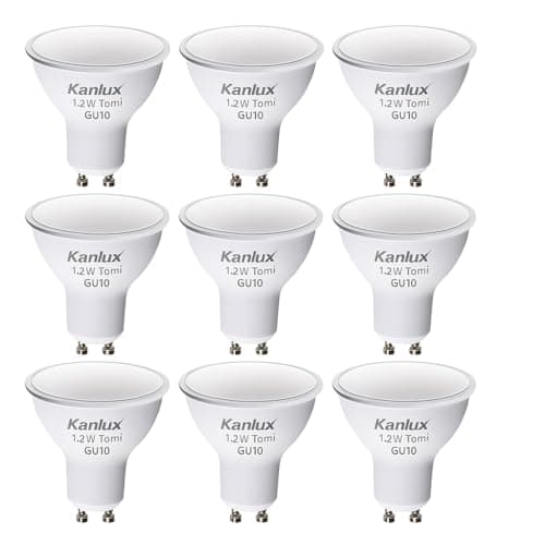 Image of Kanlux 10x 1.2W GU10 LED TOMI Warm White 3000K 105lm Lumens Equvilent 10W LED Light Bulb Downlight Spotlight Lighting Lamps Non Dimmable