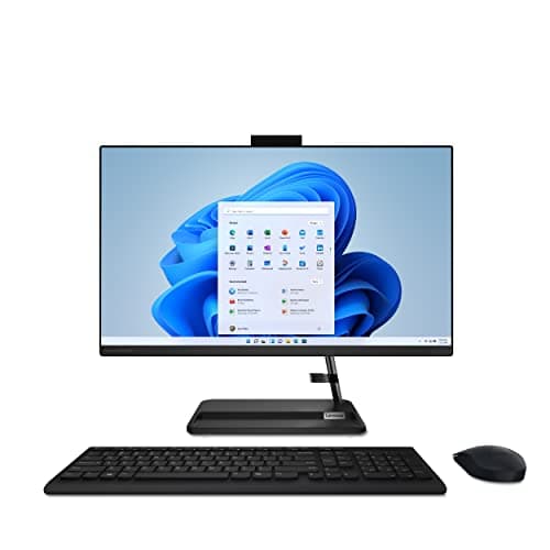 Image of Lenovo IdeaCentre AIO 3 AMD All-in-One Computer, 24" FHD Display, Ryzen 5 5500U, 16GB RAM, 512GB SSD, DVD RW Drive, Windows 11