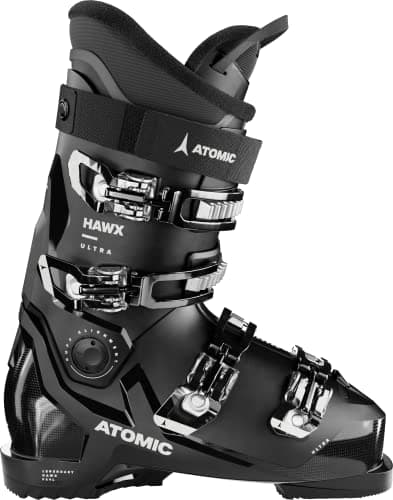 Image of Atomic Hawx Ultra Ski Boots – Women's Ski Boots in Black/White – Boots with 3D Ankle and Heel for Precise Fit, Slim Ski Boots with 98 mm Fit – UK Size 9–9.5