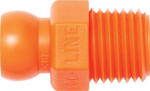 Image of Loc-Line Coolant Hose Component, Acetal Copolymer, Connector, 1/4" Hose ID, 1/4" NPT (Pack of 50)