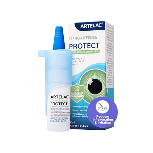 Image of Artelac Allergy Eye Drops, Protect, Protection Against Allergens and Reduces Eye Inflammation and Irritation, Preservative Free, Contact Lens Friendly, 10ml