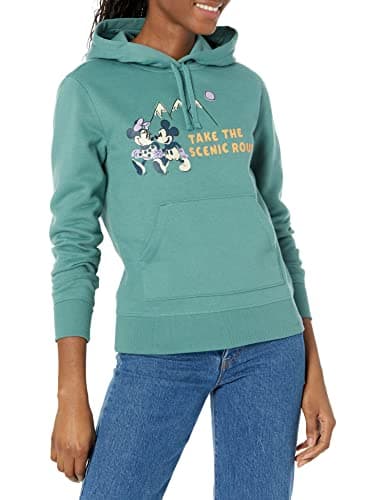 Image of Amazon Essentials Disney | Marvel | Star Wars | Princess Women's Fleece Sweater Hoodie Sweatshirts (Available in Plus Size), Mickey Scenic Route, XL