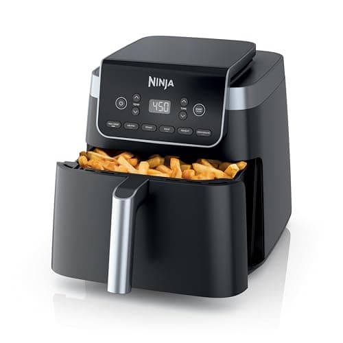 Image of Ninja Air Fryer Pro XL 6-in-1 with 6.5 QT Capacity, Max Crisp, Air Fry, Air Roast, Bake, Reheat, Dehydrate, Max Crisp Technology with 450F, Nonstick Basket & Crisper Plate, Grey, AF181