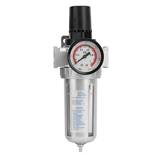 Image of DEWIN Air Pressure Regulator, BSP 1/2" Air Compressor Moisture Water Trap Filter Regulator with Mount Connection