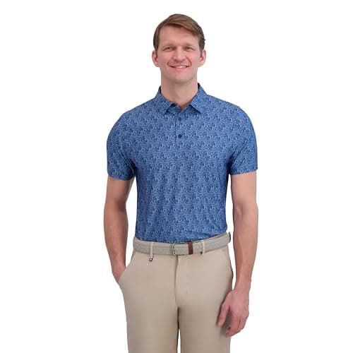 Image of Ben Sherman Men's Performance Luxury Golf Polo Shirt– Stretch & Buttery Soft Fabric, Athletic Fit, Navy, XXL