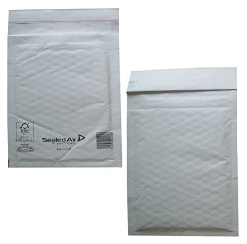 Image of 50 Large G/4 A4 Size Mail Lite White Padded Envelopes Mailers - Peel+Seal Bubble Bags - 240x330mm 9.5x13" Sealed Air Postal Packing Mailing Shipping Postage Posting Cushioned Protective Packaging