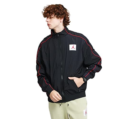 Image of Nike Jordan Flight Men's Warmup Jacket CK6652-010 BLACK/UNIVERSITY RED - - M