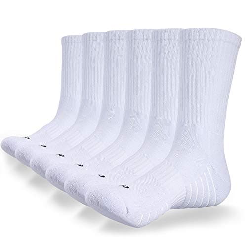 Image of coskefy Sports Socks Thick Cushion Walking Thermal Crew Athletic Socks for Outdoor Work Hiking Trainer (6 Pairs)