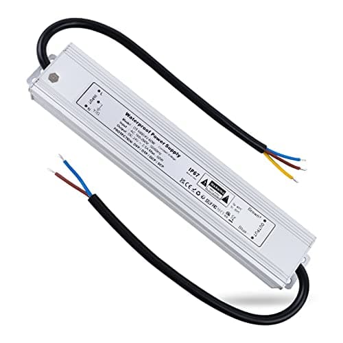 Image of REYLAX 24V LED Driver 60W 2.5A IP67 Waterproof Transformer Constant Voltage Outdoor Power Supply 24 Volts DC Low Voltage LED Light Adapter for Strip Lights Garden Lamps Shed Light
