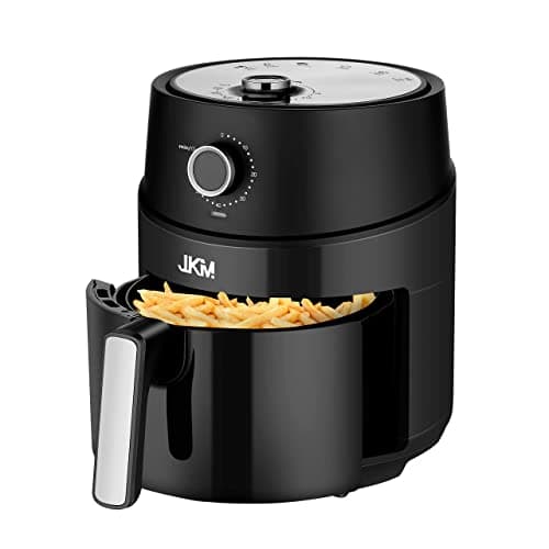 Image of JKM Air Fryer 4.7 Quart, mechanical Air Fryer Oven, Adjustable Timer & Temp, No Oily Smoke Frying Cooking, Auto Shut Off, 1500W, Black