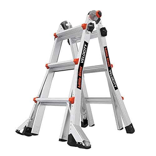 Image of Little Giant Ladders 1304-013 Velocity Series 2 Multi-purpose Ladders, 3 Tread, Heavy-duty Aluminium, EN131
