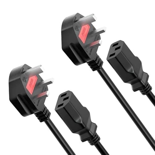 Image of 6ft Replacement Power Cord Compatible with HP Laserjet, Computer Monitor Cable, IEC C13 3 Prong Power Cord 18AWG 10A 125V, Heavy Duty AC Cable for PC, TV, Xbox, PS, Printer Home Setup Devices Cord
