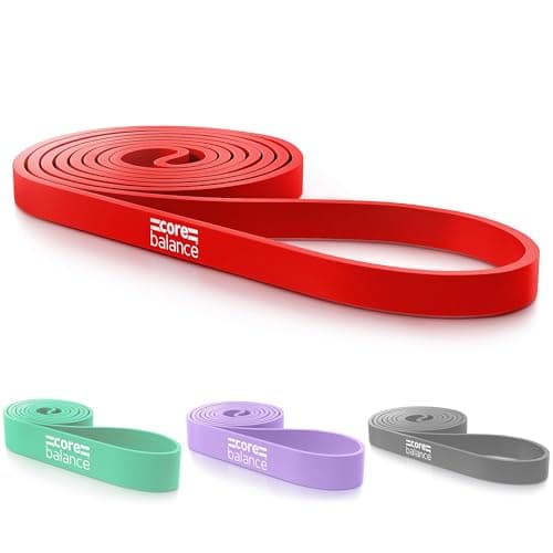 Image of Core Balance Long Loop Resistance Band For Assisted Pull Ups Natural Latex (Red 7kg to 15kg)