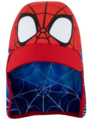 Image of Marvel Boys Hat | Spiderman Hat with Visor | Spidey Baseball Cap | Summer Kids Cap | Spiderman Merchandise | One Size | Red