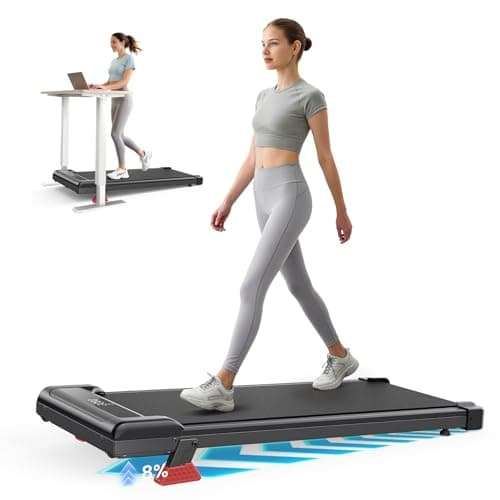 Image of Walking Pad Treadmill with Incline, 3.0HP Under Desk Treadmill with Double Shock Absorption | 8KM/H Adjustable Speed | LED Display for Office Home Small Spaces, Installation Free (Black)