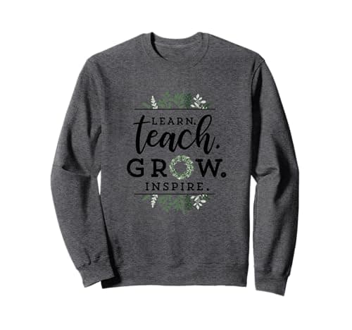 Image of Farmhouse Boho Learn Teach Grow Inspire Motivational Sweatshirt
