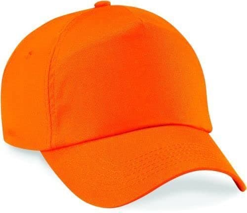 Image of Integriti UK Plain Baseball Cap 10+ Colours Mens Ladies Hat Summer Adjustable Orange