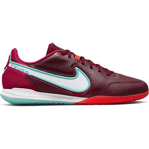 Image of NIKE React Tiempo Legend 9 PRO IC Indoor/Court Soccer ShoeUnisex – Adult, Team Red White Mystic Hibiscus, 11 UK
