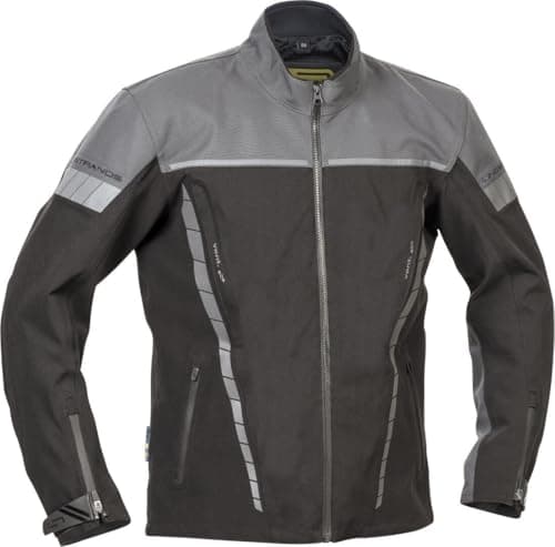 Image of Lindstrands Bydalen waterproof Motorcycle Textile Jacket, black/grey, 48