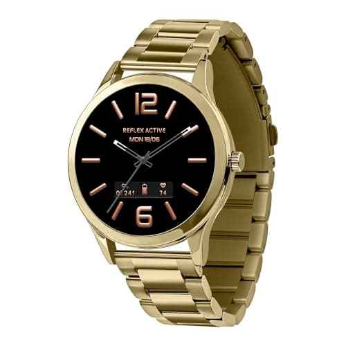 Image of Reflex Active Series 31 Amoled Smart Calling Watch for Women Men with Bluetooth, 1.19'', Fitness Tracker, Blood Oxygen, Heart Rate Monitoring and Stainless Steel Bracelet Compatible with Android IOS
