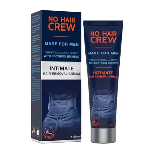 Image of NO HAIR CREW Intimate Hair Removal Cream for Men – Extra Gentle, Fast & Painless Depilation for Groin, Scrotum, Buttocks & Pubic Area – 100 ml