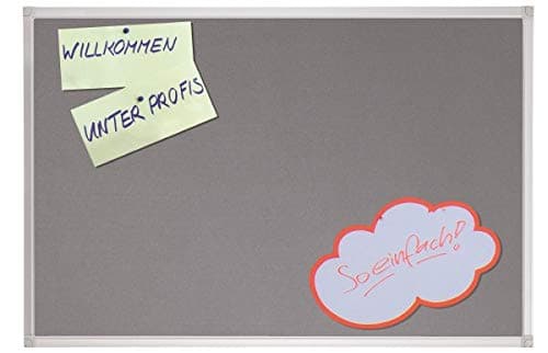 Image of Board Angels Felt Noticeboard Aluminium Frame 1200 X 1200mm Grey
