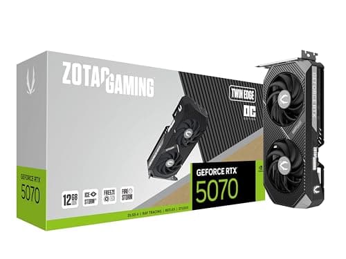 Image of ZOTAC Gaming GeForce RTX 5070 Twin Edge OC DLSS 4 12GB GDDR7 192-bit 28Gbps PCIE 5.0 Gaming Graphics, IceStorm 2.0 Cooling, SFF Ready, ZT-B50700H-10A