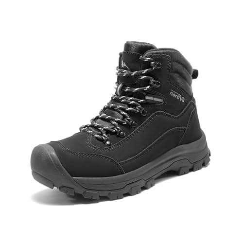 Image of NORTIV 8 Women's Hiking Boots Waterproof Trekking Camping Trail Backpacking Boots for Outdoor,Size 6,Black,SNHB243W