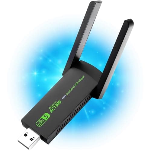 Image of Northernscape WiFi Dongle | 1300mpbs Wifi Adapter | 3.0 USB WiFi 5dBi Dual Band | 2.4GHz/5GHz | Wireless Adapter | PC/Desktop/Tablet/Laptop | Support Windows 11/10/8/7/Vista/XP, Mac OS | No CD