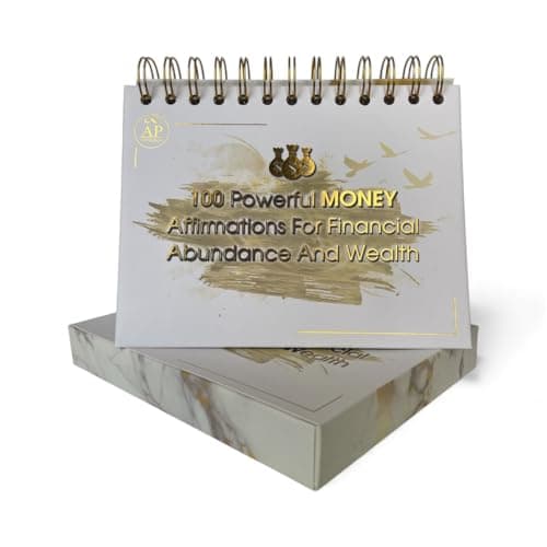 Image of AP Inspiration Money Affirmation Cards Desk Display – 100 Daily Wealth & Abundance Affirmations for Success Mindset, Manifestation & Financial Confidence | Luxury Undated Gift for Entrepreneurs