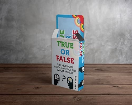 Image of True or False - 52 Cards with 96 Questions (Charades for Adults/Family, Portable Camping, Christmas Game and Holiday Games)