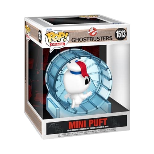 Image of Funko POP! Deluxe : Ghostbusters: Frozen Empire - Mini Puft In Wheel - Collectable Vinyl Figure - Official Merchandise - Toys for Kids & Adults - Movies Fans - Model Figure for Collectors