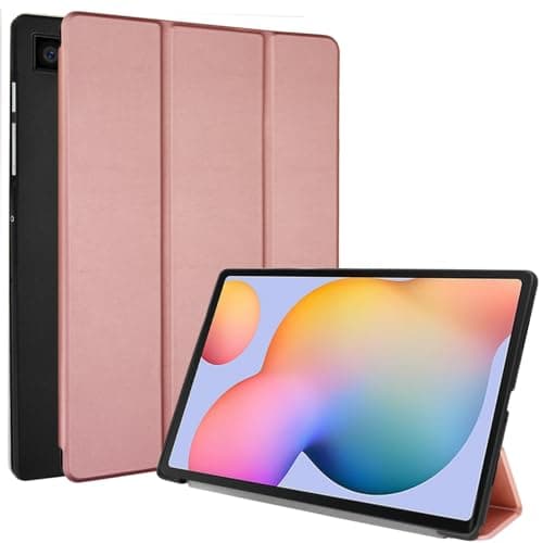 Image of TECHGEAR Smart Case for Samsung Galaxy Tab S6 Lite 10.4" (SM-P610/P613/P615/P619/P620/P625) PU Leather Slim Smart Case Stand Cover with Corner Protection [Auto Wake/Sleep] Soft TPU Holder -Rose Gold
