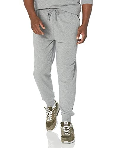 Image of Amazon Essentials Men's Lightweight French Terry Jogging Bottoms (Available in Big & Tall), Grey Heather, XL