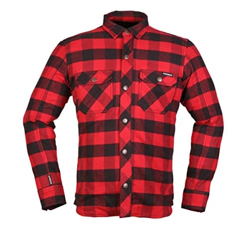 Image of Modeka Nooner Motorcycle Shirt, Red/Black, 5XL