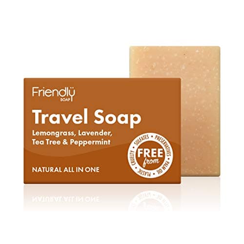 Image of Friendly Soap Handmade Natural Travel Soap - Versatile, Deodorising, Antiseptic 95g