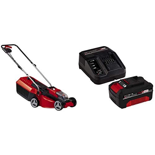 Image of Einhell GE-CM 18/30 Li-Solo Power X-Change Cordless Lawn Mower - Supplied without Battery and Charger with Original Einhell 18V 4.0 Ah Power X-Change Starter Kit