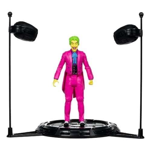 Image of DC Retro - 6in The Joker Action Figure (Batman: Classic TV Series) Black Light Edition (Gold Label) by McFarlane Toys