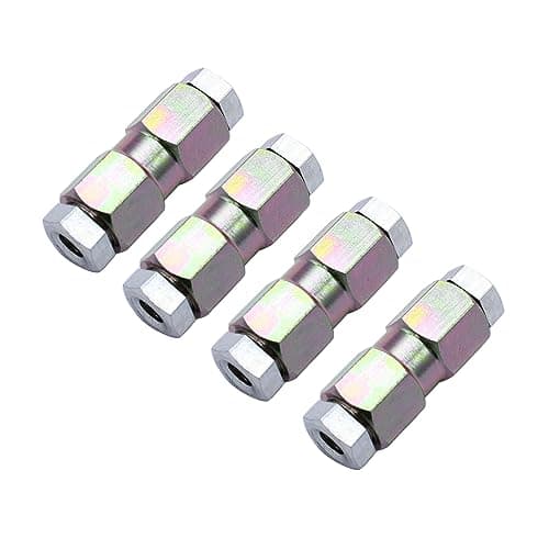Image of 2 Set SHLPDFM Brake Pipe Connectors Joiners 10mm x 1mm 2 Way Inline Female + Male Nuts For 3/16" Pipe Fits For Vw Audi Bmw Ford Land Rover Etc after 1980