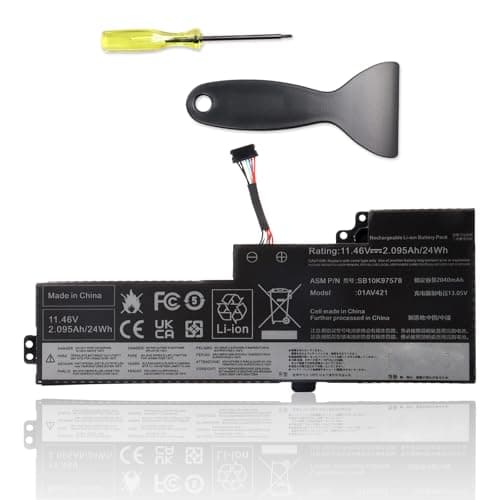 Image of 01AV421 01AV419 T470 T480 Laptop Battery for Lenovo ThinkPad A475 A485 TP25 Series 01AV420 01AV489 SB10K97576 SB10K97577 SB10K97578 Battery 11.46V 24Wh